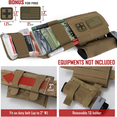 Pack Hammock LIVANS Molle IFAK Micro Trauma Pouch, Tactical First Aid Belt IFAK Bag Medical EMT Emergency Survival Med