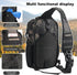 Pack Backpack Rover Sling Tactical Shoulder Sling Bag with Bottle Holder Crossbody Chest Bag, Black Camo