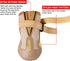 QUMY Dog Shoes for Large Dogs, Medium Dog Boots & Paw Protectors, Waterproof Khaki, Anti-Slip Sole for Winter & Summer