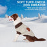 BINGPET Turtle Neck Knitted Dog Sweater for Small Medium Large Dogs with Brown Bone Pattern, Winter Wear