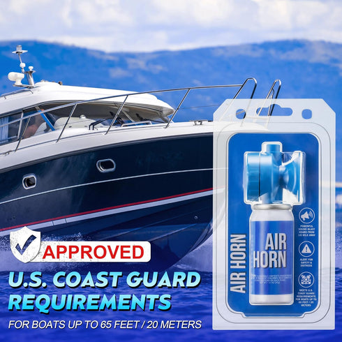 Saillong 6 Pack Marine Boat Air Horn, Loud Safety Horns for Emergency Use in Marine Boating Events