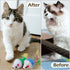 20 PCS Furry Cat Toys Squeak Mouse Rattle Mice with Feather Tails (Random Color)