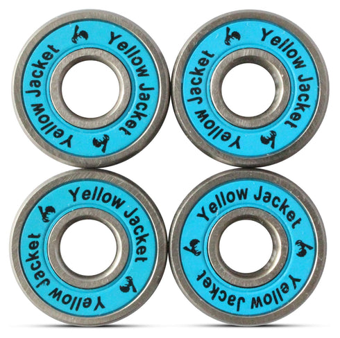 Yellow Jacket Premium Scooter Bearings, Kick Scooter, 608, ABEC 11, Bomber Blue (Pack of 4)