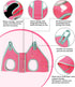 Dog Grooming Hammock - 2024 New Barbie Pink Hanging Harness for Nail Clipping/Trimming, Thick Fabric Neck Support