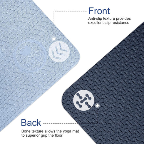 IUGA Non-Slip Yoga Mat, Eco-Friendly Thick Workout & Exercise Mat for Yoga, Pilates, and Fitness (72"x 24"x 6mm)