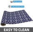 Drymate Pet Bowl Placemat - Dog & Cat Food Feeding Mat, Absorbent Fabric, Waterproof Backing, Machine Washable (12” x