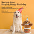 Fuzzwoof Singing Dancing Dog Toy, Interactive Birthday Cake Plush Toy for Small Medium Large Dogs, Plays Birthday Song