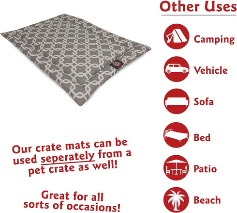 24" Links Gray Crate Dog Bed Mat by Majestic Pet Products