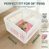 2 Pack 36"x36" 3-Layer PJYuCien Non-Slip Pet Playpen Mat with Comfort, Reusable and Washable Training Crate Pad, Travel