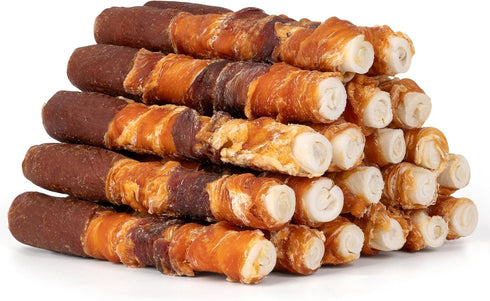 MON2SUN Dog Treats, Triple Flavor 6 Inch Chicken Liver Duck and Chicken