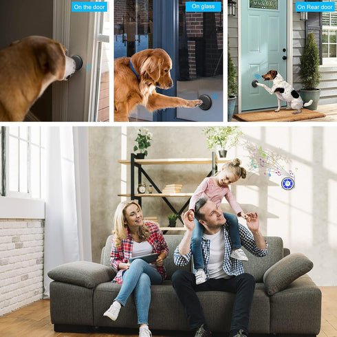 IP65 1000ft 20 4 (2 MYPIN Wireless Dog Doorbell, Dog Bells for Potty Training Waterproof Touch Button Doggie Doorbell