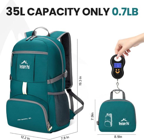 Venture Pal 35L Ultralight Packable Travel Backpack, Foldable Camping and Hiking Daypack