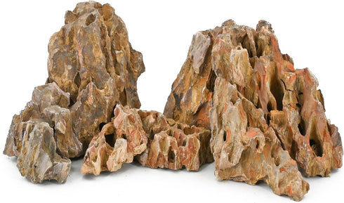 kecilke Natural Aquarium Rocks, 2-6 inches Dragon Stone for Aquariums and Tank Decoration, 10LB
