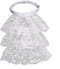 Renaissance Elizabethan Costume Jabot Collar, Ruffled Detachable Lace Collar, White