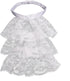 Renaissance Elizabethan Costume Jabot Collar, Ruffled Detachable Lace Collar, White