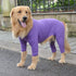 Lovelonglong Dog Pajamas - Lightweight Pure Cotton Jumpsuits for Large Medium Small Dogs, Stylish PJS, Purple S