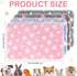 4 Pcs Waterproof Dog Blankets, 24 x 16 Inch Washable Puppy Blankets for Small Dogs, Reusable Pet Pee Pad, Multicolor