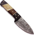 Handmade Damascus Steel Knife – Fixed Blade Dagger for Hunting, Survival, Camping – Full Tang Bone Handle with Sheath