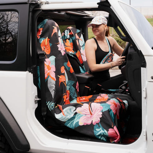 Sprints Full-Sized Athletic Running Towel - Performance Microfiber Car Seat Cover (Moonrise in Maui)