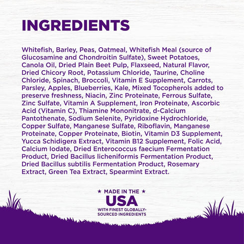 Wellness Complete Health Dry Dog Food - Natural Ingredients for Adult Dogs - Whitefish & Sweet Potato, 5-Pound Bag