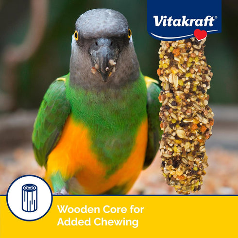 Vitakraft Crunch Sticks Parrot Treat, Apple and Honey Pet Bird Treat Toy