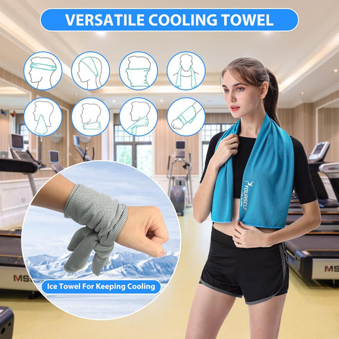 4 Pack 40" 12" SYOURSELF Cooling Towels for Neck and Face, x Cooling Towel for Hot Weather, Soft Breathable Instant