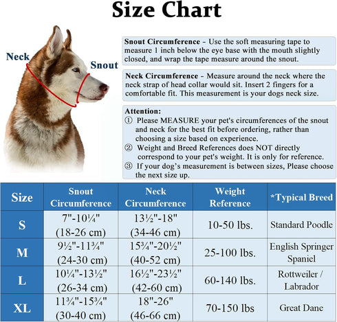 BARKLESS Dog Head Collar, No Pull Head Halter with Soft Padding for Large Medium Small Dogs