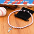 Glenmal 2 Rope Baseball Cross Necklace, Boys Baseball Titanium Necklace, Stainless Steel Pendant Gifts
