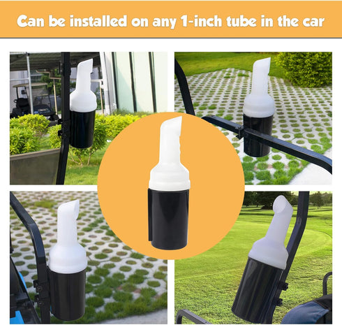 NOKINS Golf Cart No Drilling Sand Bottle for EZGO, Divot Filler Sand Bottle Assembly with Rattle Proof Holder