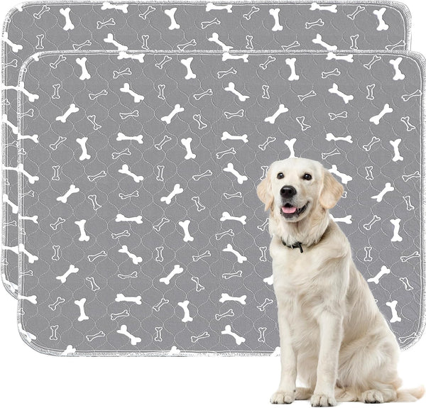Washable Pee Pads for Dogs,2 Pack 48"x60" Reusable Puppy Training Pads, Ultra-Absorbent
