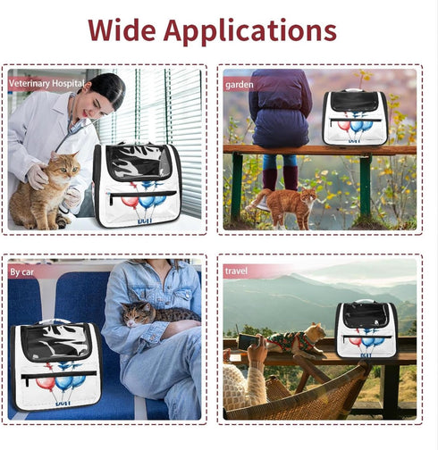 (2) Backpack Welcome Baby Pet Cat Carrier for Kitty Small Dog, Ventilated Pet Carrier Bag for Car, Walking, Hiking
