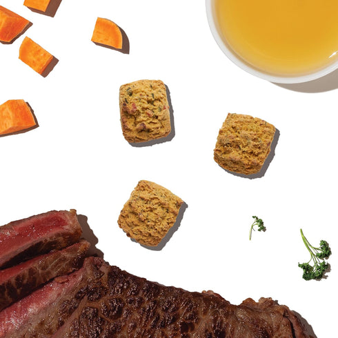 The Honest Kitchen Bone Broth Bites, Roasted with Beef Bone Broth & Sweet Potatoes, 8 oz Bag