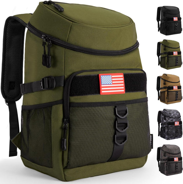 JOYHILL Backpack Cooler - Tactical Insulated Soft Cooler Bag, Large Capacity for 36 Cans/25 L, Leakproof for Men and