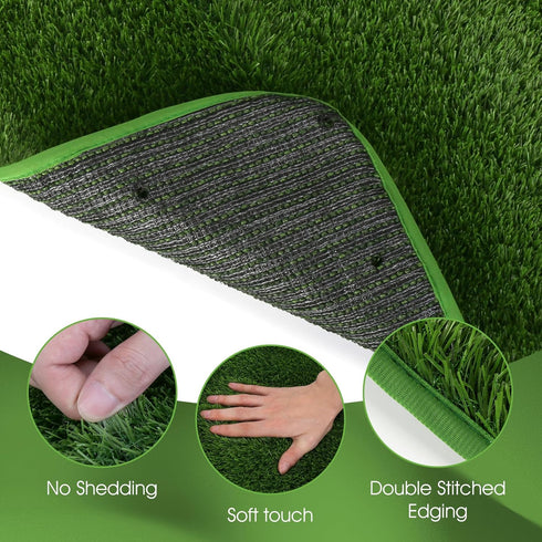 28"x18" Dog Grass Pad with Washable Pee Pad - Artificial Grass Puppy Training Mat, Non-Slip & Super Absorbent, Reusable