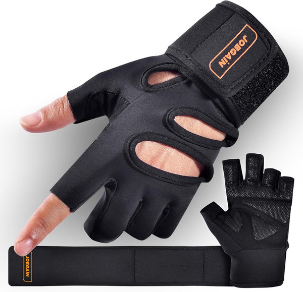 JOBGAIN Workout Gloves for Men and Women, Gym Weight Lifting Padded Gloves with