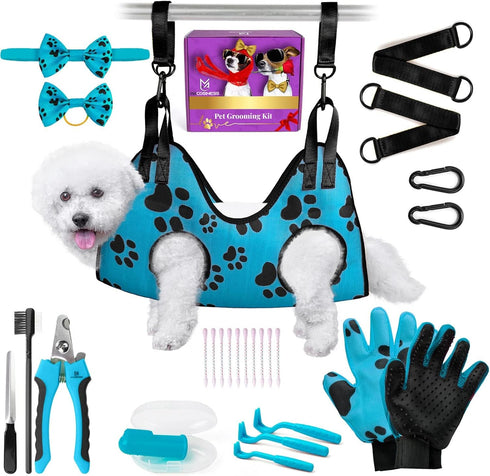 Pet Grooming Hammock for Nail Trimming - Dog Nail Clippers for Large