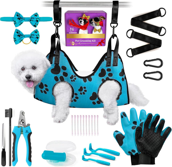 Pet Grooming Hammock for Nail Trimming - Dog Nail Clippers for Large