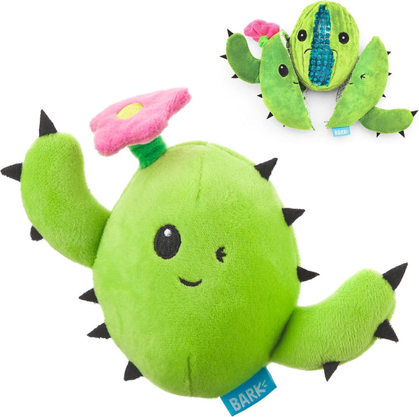 Barkbox 2 in 1 Interactive Plush Dog Toy - Rip and Reveal Toy for Dogs and Puppies, Stimulating Squeaky Pet Toy