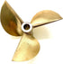 Generic Zippkits Model Boat Prop 7016 Copper 3 Blade | 70mm Diameter 112mm