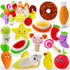 LEGEND SANDY 14 Pack Cute Stuffed Plush Dog Toys - Squeaky Fruits and Vegetables for Small Medium Pets