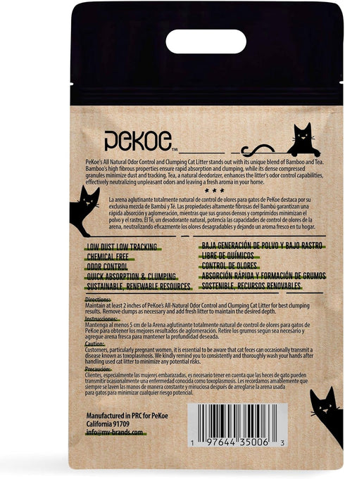 PeKoe All-Natural Odor Control & Clumping Cat Litter, 6-lb Bag (Pack of 1)