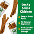 (12 Count) Lucky Premium Treats Lucky Slims - Long Chicken Jerky Dog Treats and Crunchy Dog Chew Sticks with Real