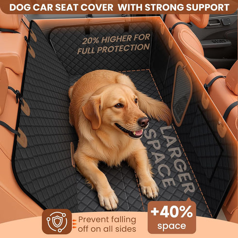 400lbs, Hammock A-Pce Dog Car Seat Cover for Back Seat, Hard Bottom Back Seat Extender for Dogs, Back Seat Pet Cover