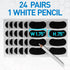 Franklin Sports Eye Black Stickers for Kids - Customizable Lettering, 24 Pairs