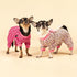 Fitwarm Leopard Dog Pajamas, Fleece Clothes for Small Dogs Girl, Pet Onesie, Cat Outfit, Pink, Small