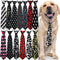 10pcs Skull Large Dog Neck Ties - Handmade Festival Dog Ties for Medium Large Dogs, Holiday Accessories