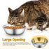 GANAZONO 3pcs Cute Small Cats Bowls, Metal Pet Food Feeder Bowls, Indoor Cat Food Dishes, Pet Water Bowls Replacement