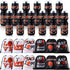 Hosuly 24 Pcs 24 oz Basketball Water Bottle Set, Drawstring Bag, 12 Reusable Plastic Tumblers for Party Favor (Orange,