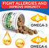 BARK&SPARK Omega 3 for Dogs, 360 Fish Oil Treats for Shedding, Skin Allergy, Joint Health