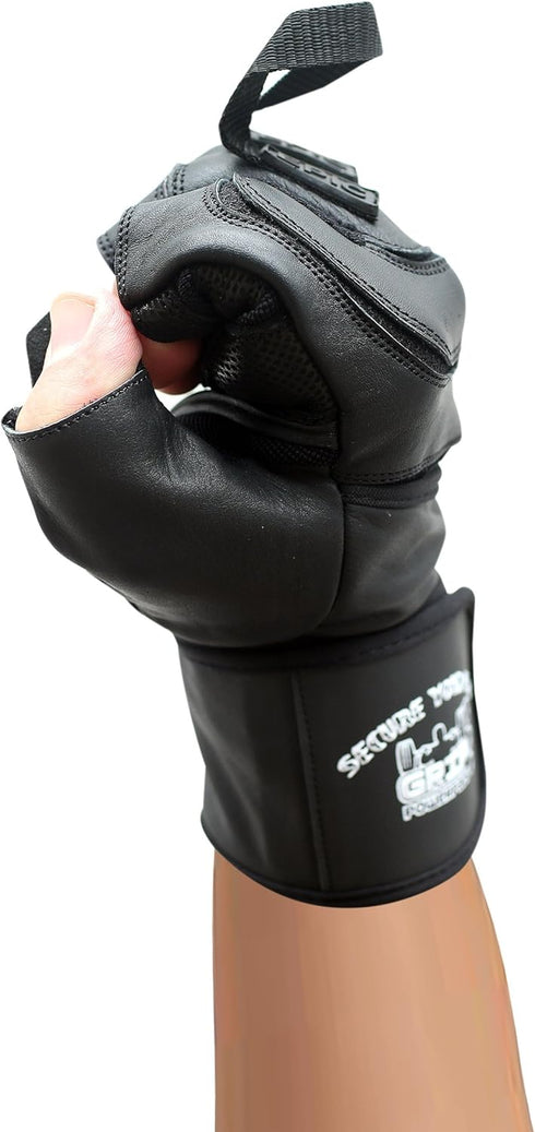 2" 8 5/8" 9 1/2") Epic Leather Gym Gloves with Built in Wide Wrist Wraps Best Grip & Design for Weightlifting Power